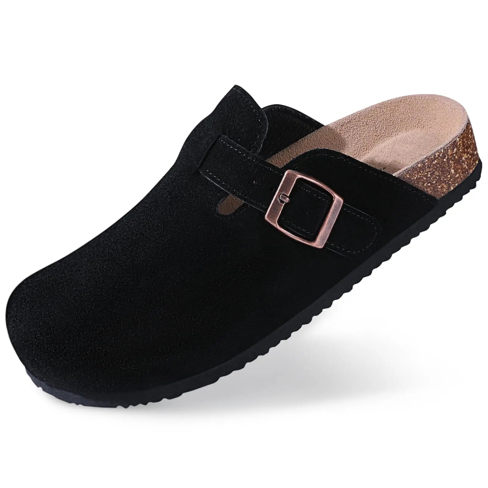 SUEDE LEATHER BOSTON CLOGS