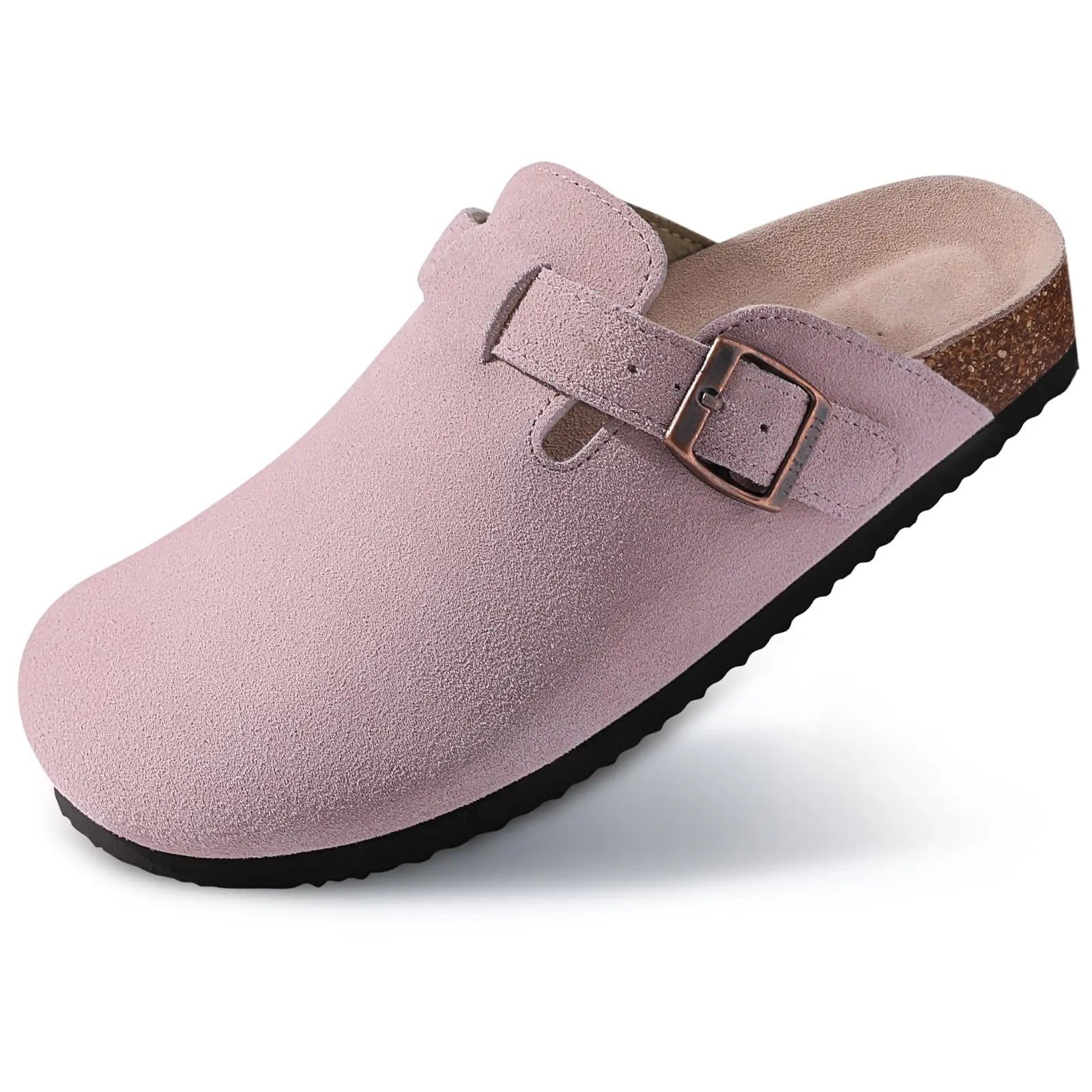 SUEDE LEATHER BOSTON CLOGS