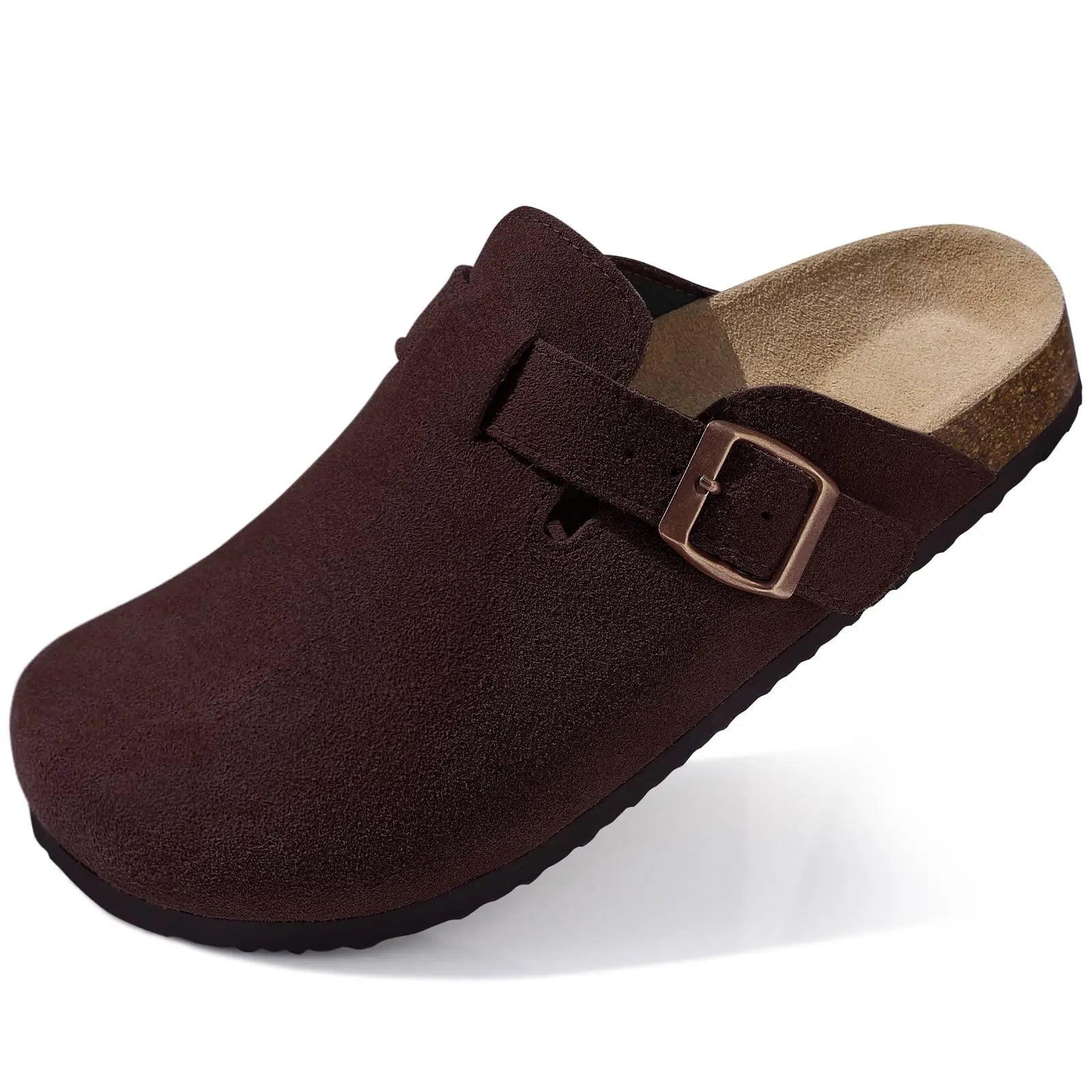 SUEDE LEATHER BOSTON CLOGS